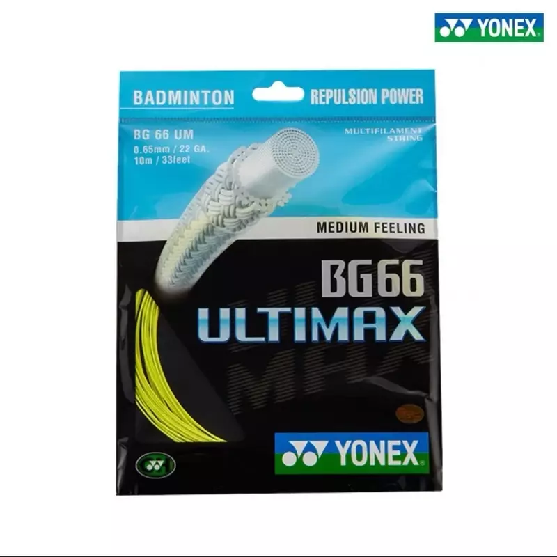 YONEX Струна для бадминтона BG66 Ultimax (0,65 мм) Струна для тренировок на выносливость