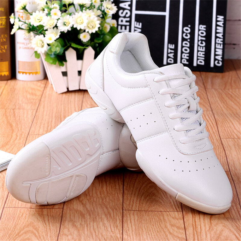 ARKKG Girls Black Cheer Shoes Trainers Breathable Training Dance Tennis Shoes Lightweight Youth Cheer Competition Sneakers