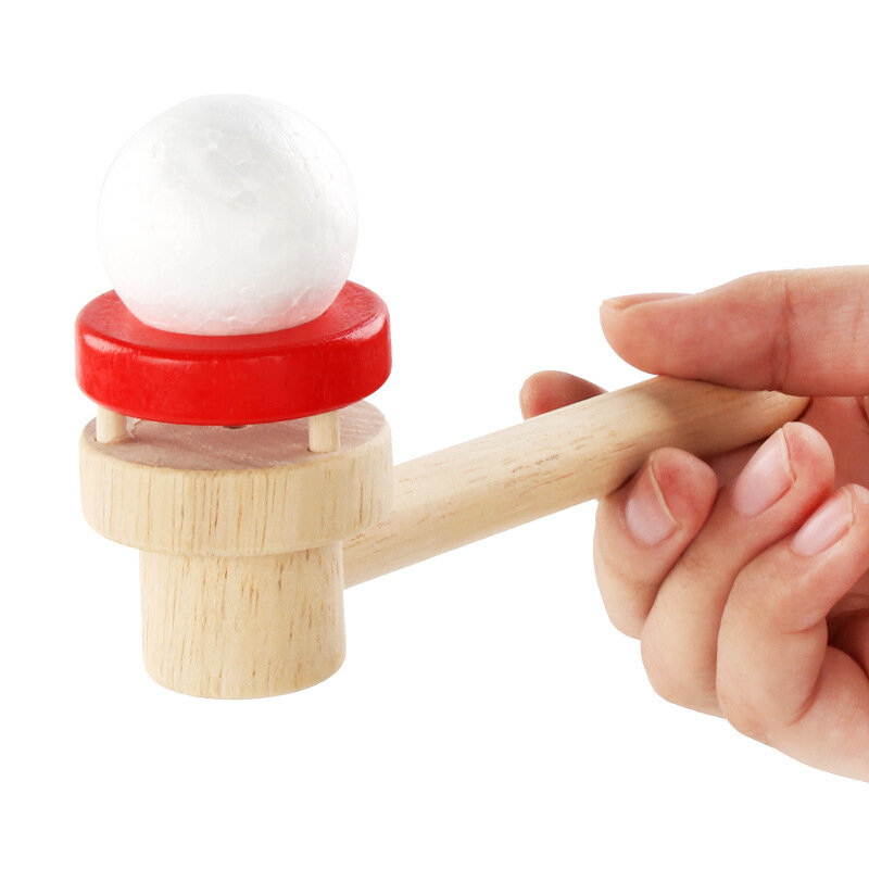 Zawieszenie popularne drewniane rozdmuchiwarka wczesnej edukacji dzieci i zabawki do treningu gry dla dzieci płuc