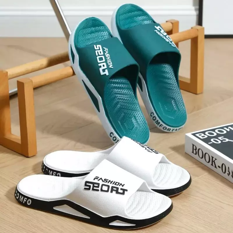 Slippers For Men Worn Externally Summer Trendy Flip Flops Bathroom Non-skid Indoor And Home Sandals For Men Women Couple Shoes