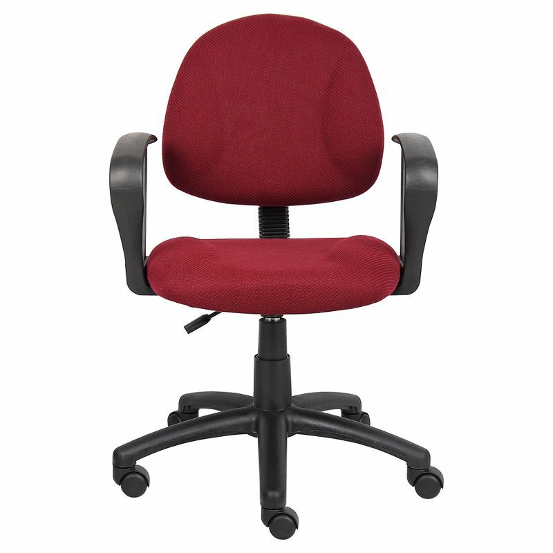 Added Support Burgundy Deluxe Posture Chair with Loop Arms