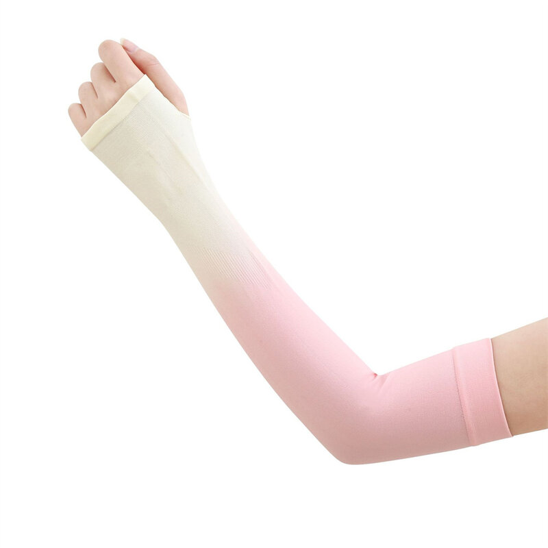 1 pz Ice Silk Sleeves Womens maniche lunghe Free Stretching tessuto Super elastico Fitness e Shaping Ice Sleeve a prova di raggi ultravioletti