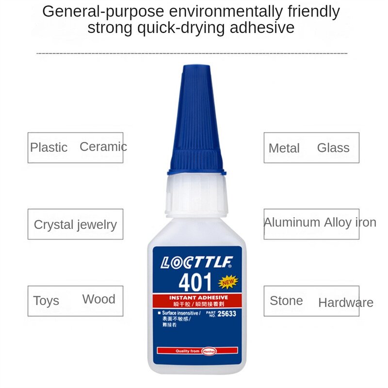 1~10PCS 20g Loctite 401 Instant Adhesive Bottle Stronger Super Glue Multi-Purpose for Woodturning, Pen Turning, Hobby,