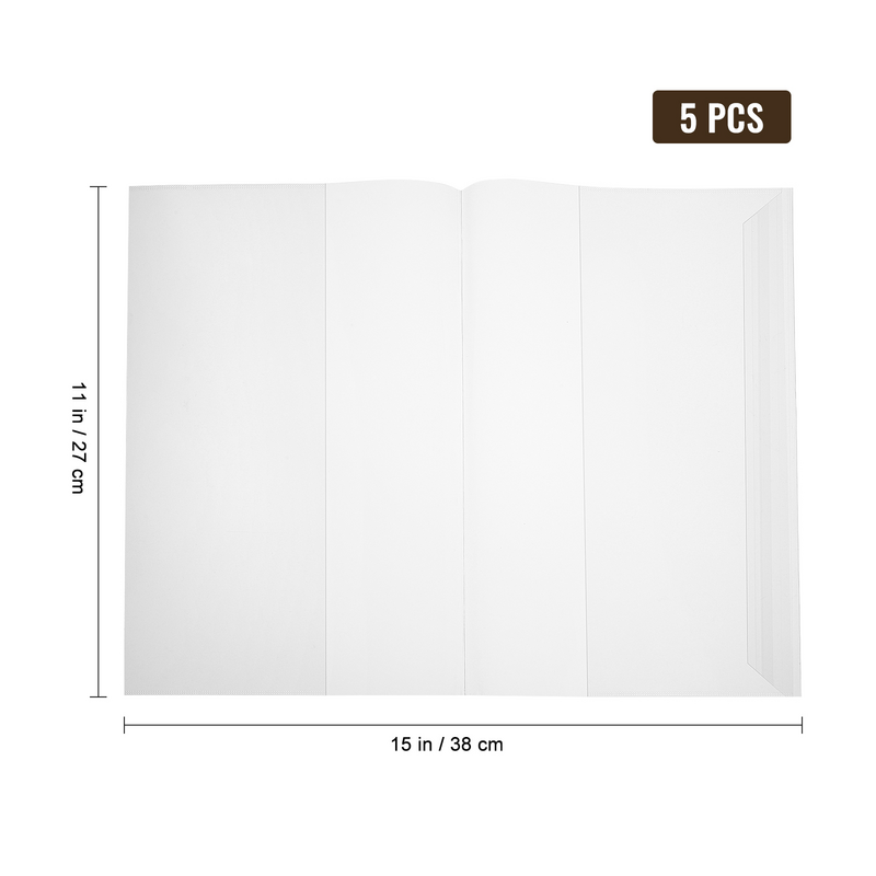 NUOLUX-cubiertas de libro de texto de 5 piezas, 16K, transparentes, impermeables, reutilizables, protectores de película para notas