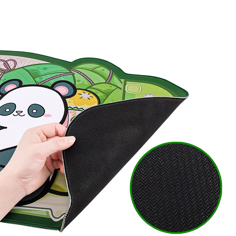 Alfombrilla de ratón extragrande para juegos, XXL tapete grande de escritorio, antideslizante, a prueba de agua, color verde Pastel, Panda