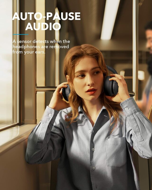 Anker-auriculares inalámbricos Life Q35, audífonos con bluetooth, cancelación activa de ruido, multimodo, alta resolución, 40H de tiempo de reproducción, llamadas claras