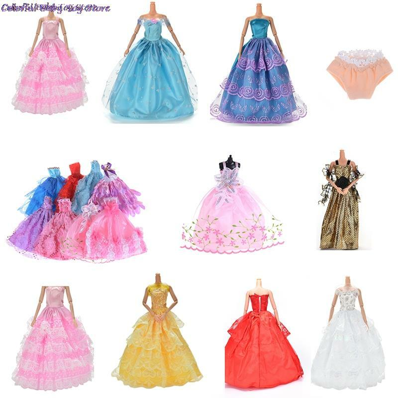 1PC Elegant Doll Dresses Lady Little Dress Evening Dress Clothes Underwear and shoes For Dolls Gift Doll Accessories Newst