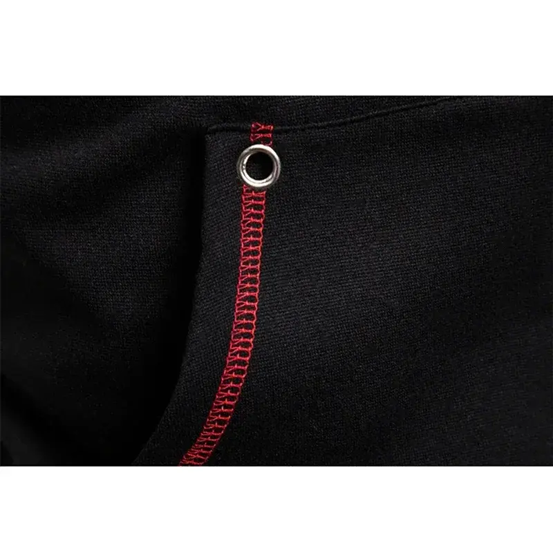 Odzież sportowa bluza z kapturem zapinana na zamek + czarne spodnie 2 wiosenne nowe odzież uliczna S-3XL