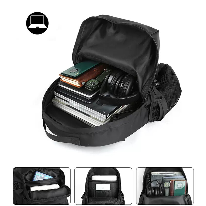 SYZM – sac à dos Oxford noir de haute qualité pour hommes, sac à dos de voyage à la mode pour ordinateur portable, grande capacité pour étudiant