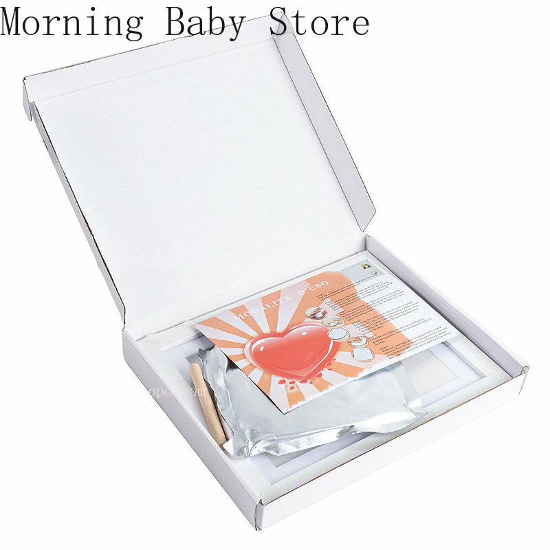 Neugeborene Baby Hand Fußabdruck DIY Foto rahmen mit Schimmel Ton Aufdruck Kit ungiftige Baby Souvenirs Baby Meilenstein Dekor Geschenke
