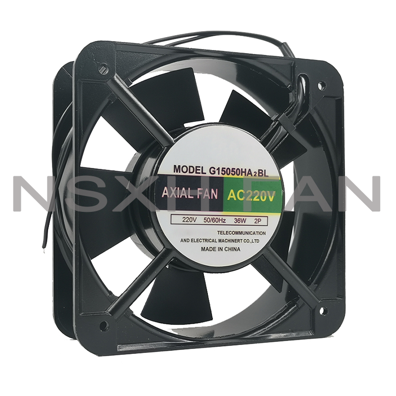 G15050HA2BL 220V 36W Industrial Cooling Fan Cabinet Fan 150*150*50mm