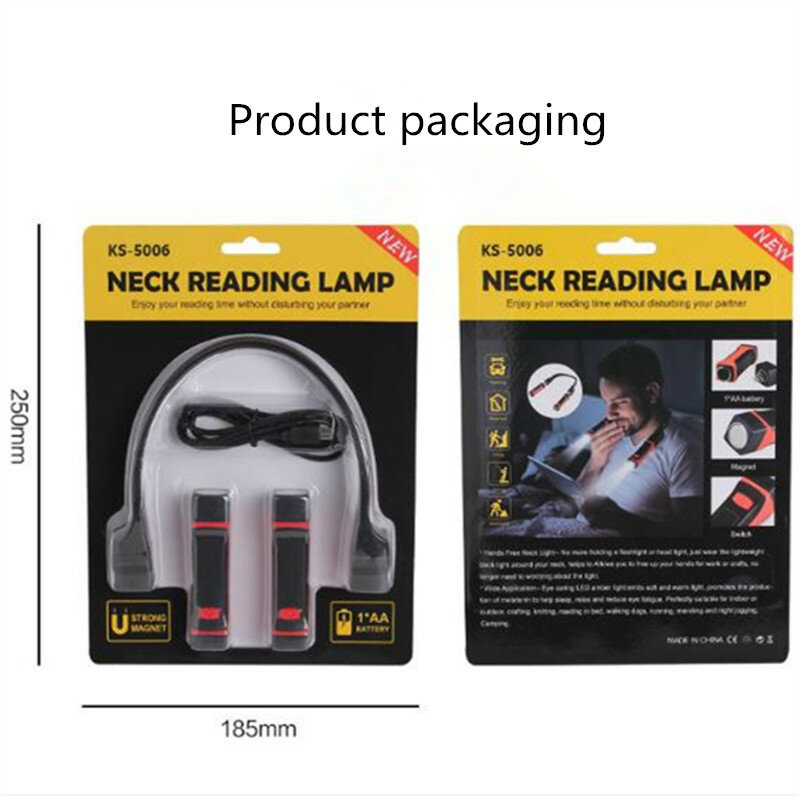 Lampe LED Portable suspendue au cou, lumière à intensité réglable, avec chargeur USB, idéal pour le travail en plein air, le Camping ou la course à pied
