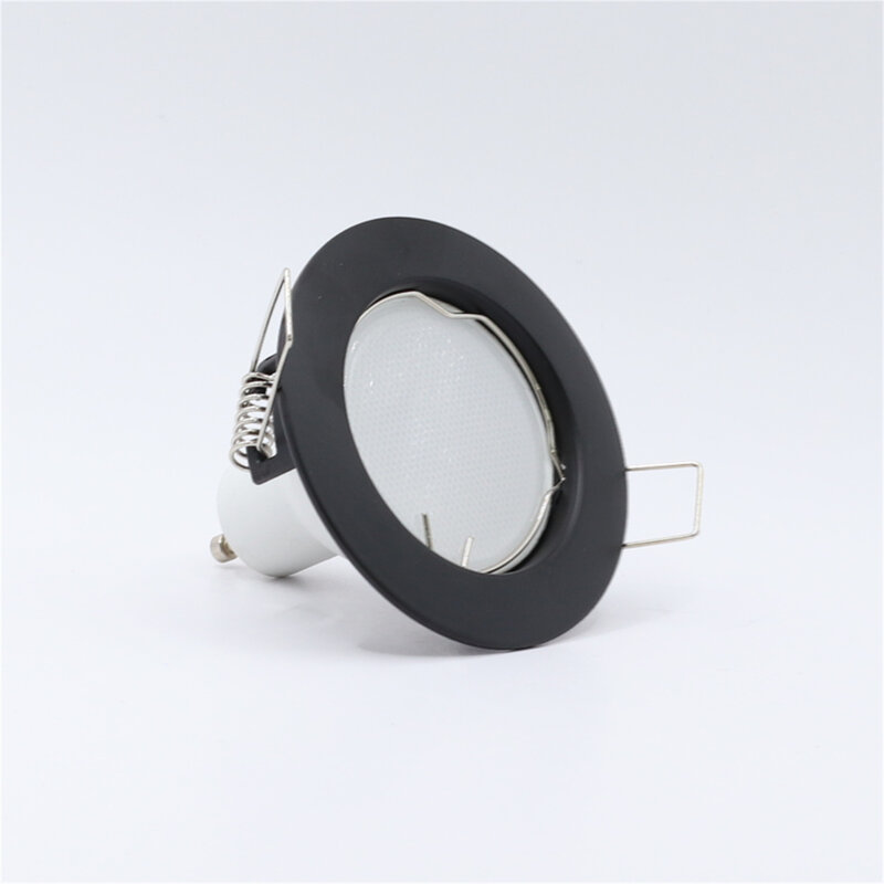 Черная алюминиевая рама с круглым вырезом 55 мм