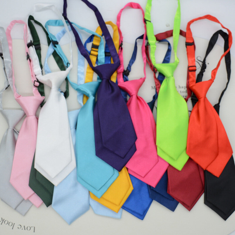JK Tie Women Short Lazy Ties Solid Color Double-layer Neckties Student College Uniform Simple Neckwear Suit Shirt Gravatas Gift