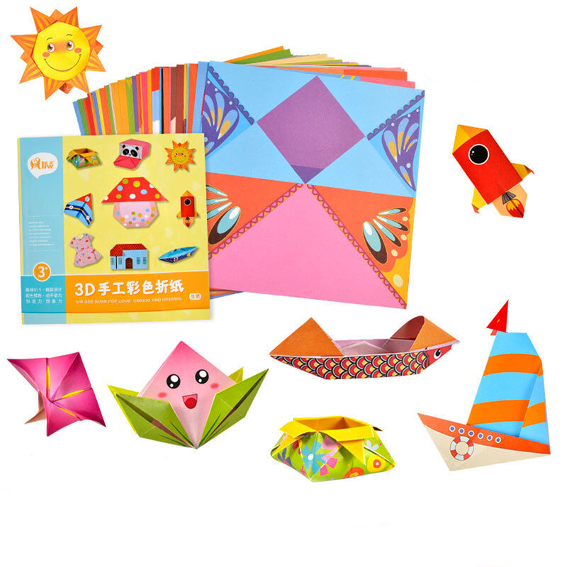54 páginas 3d origami papel diy crianças artesanato brinquedos dos desenhos animados animais artesanato papel arte montessori aprendizagem brinquedo educativo para crianças