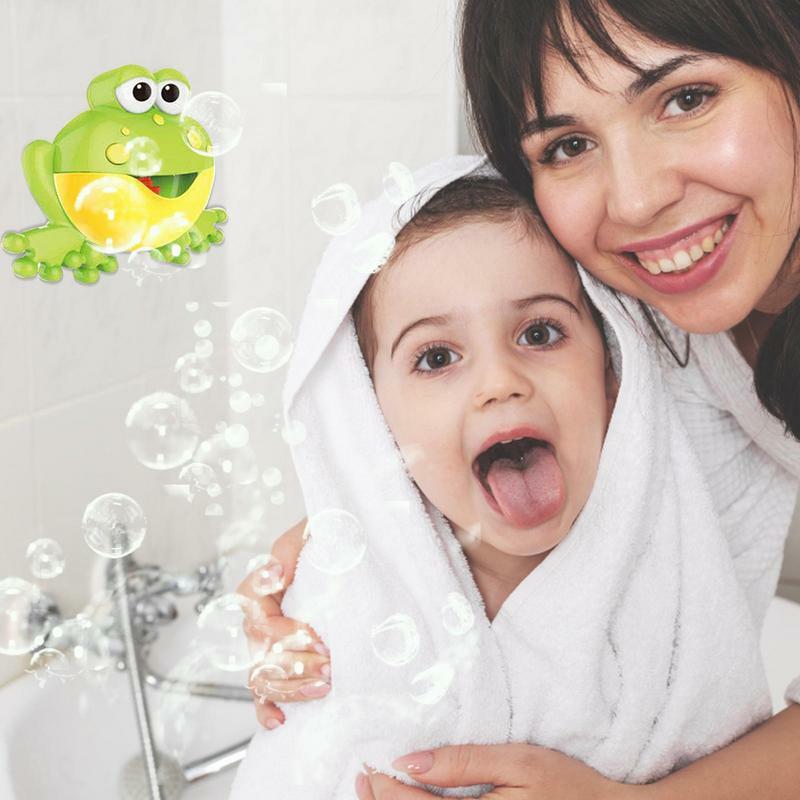 Automatic Bath Bubble Maker Frog Baby Bath Toy Soap Bubble Maker Machine Toys Cute Bubble Maker Toys With Music Shower Toys