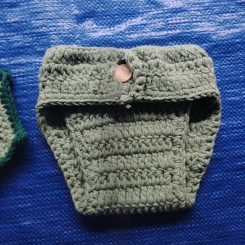 아기 사진용 신생아 크로셰 뜨개질 니트 의상 바지 & 어울리는 모자 2개 세트