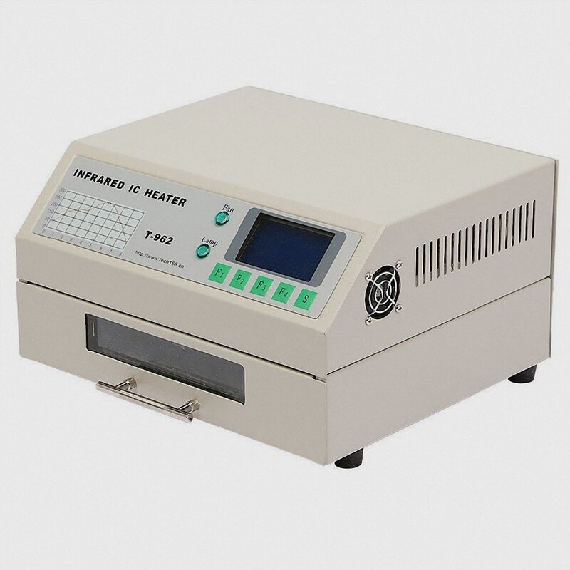 Spedizione gratuita riscaldatore a infrarossi ic forni a rifusione forno a rifusione macchina T962 attrezzatura a riflusso T-962 riscaldatore IC a infrarossi