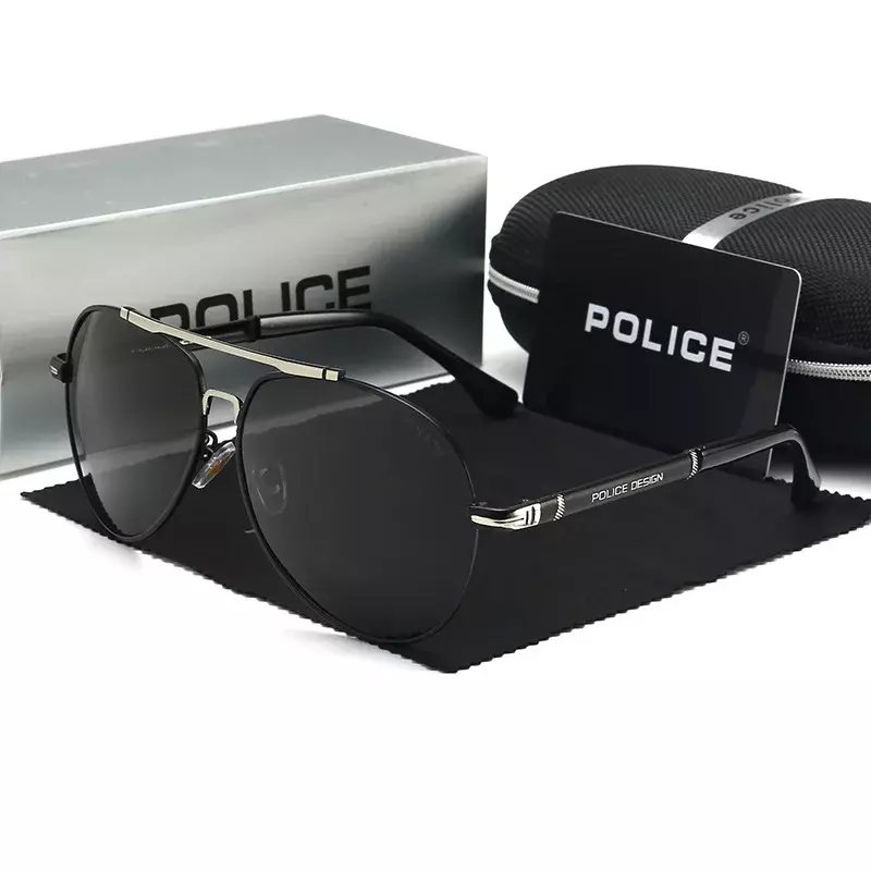 Zonnebril Unisex Vierkante Vintage Zonnebril Politieagent Beroemde Merk Sunglases Gepolariseerde Zonnebril Retro Feminino Voor Dames Heren