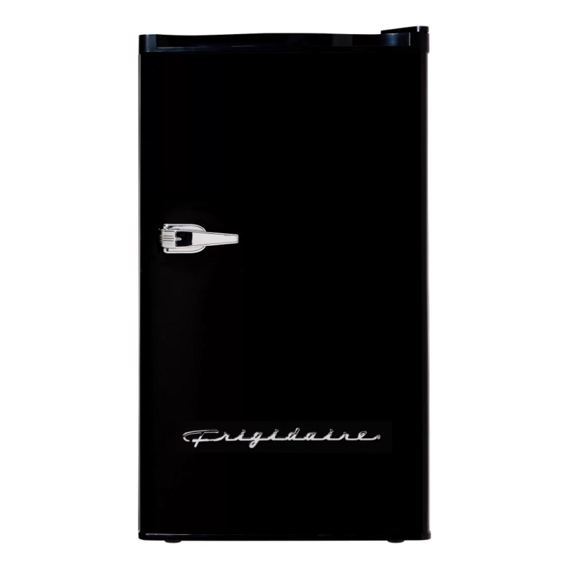 Frigidaire 3.2 Cu Ft 레트로 드라이 지우기 컴팩트 냉장고, (EFR331-BLACK), 블랙, 방용 미니 냉장고