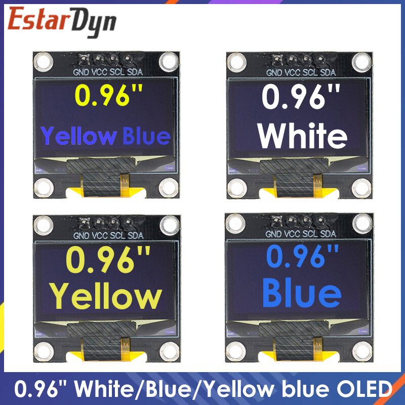 لوحة شاشة LCD لأردوينو ، شاشة أوليد بيضاء ، شهادة روهس ، 0.96 بوصة ، IIC المسلسل ، SSD1315 ، 128X64 ، I2C ، 12864