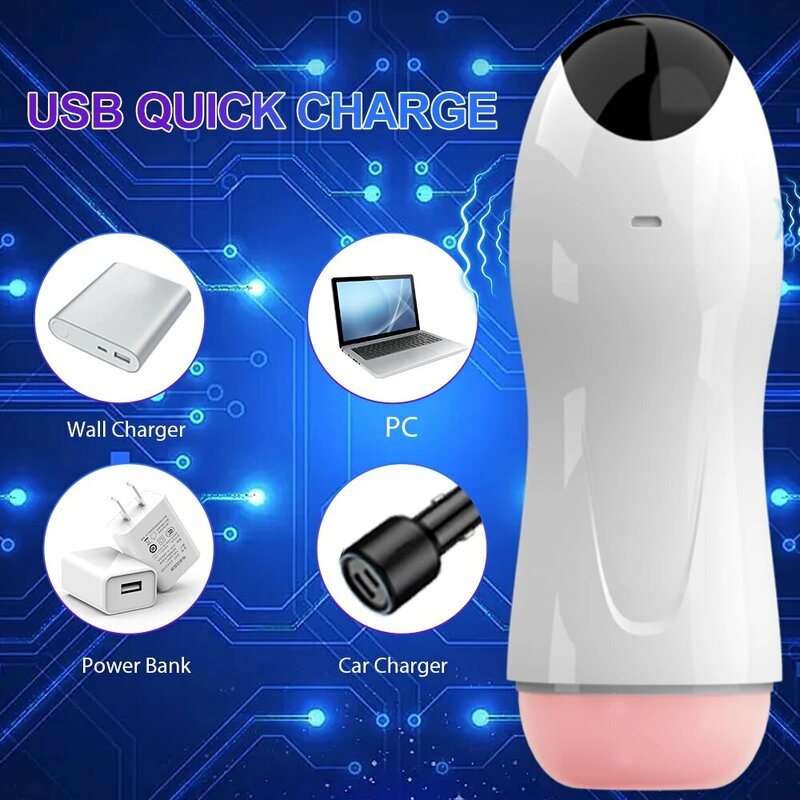 Automatic Male Masturbator Cup Vibration Blowjob Real Vagina Pocket Pussy Penis Oral Sex Machine Toys for Man Adults 18+