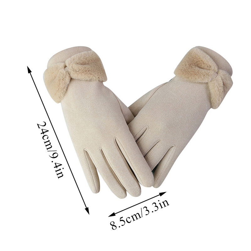 Zimowe ciepłe rękawiczki damskie pluszowe ciepłe męskie na zewnątrz zapobiegające zamarzaniu Plus polar zagęszczona rękawiczka z ekranem dotykowym wiatroszczelny Unisex
