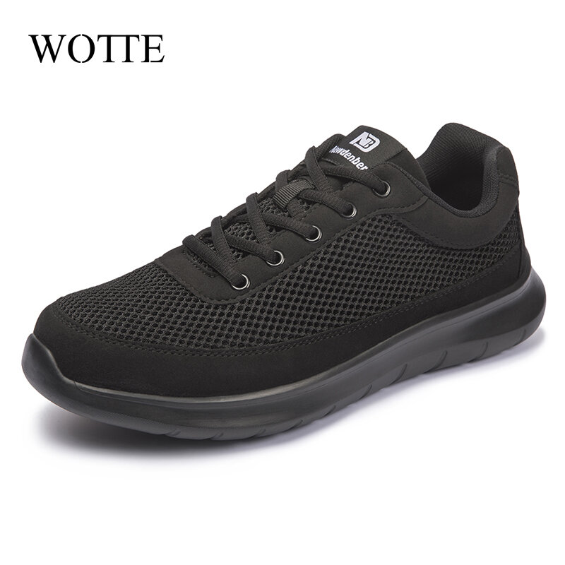 Wotte靴男性通気性軽量男性カジュアルシューズメッシュの靴快適なウォーキングchaussureオムビッグサイズ49 50