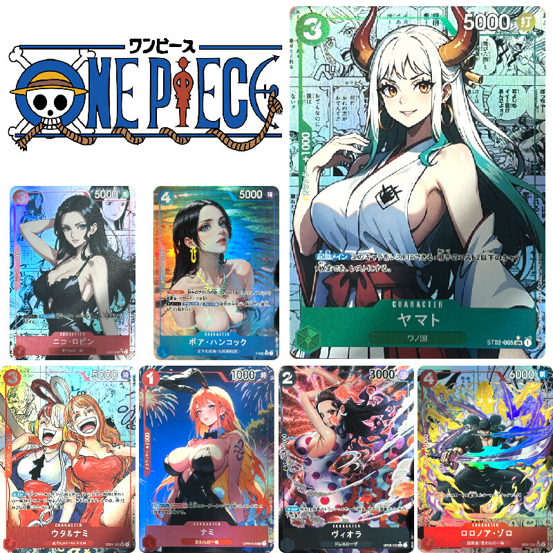 One Piece Anime Characters Card Collection, Roronoa Zoro, Yamato, Yamato, DIY Caseiro, Natal, Presente de Aniversário, Jogo Brinquedos