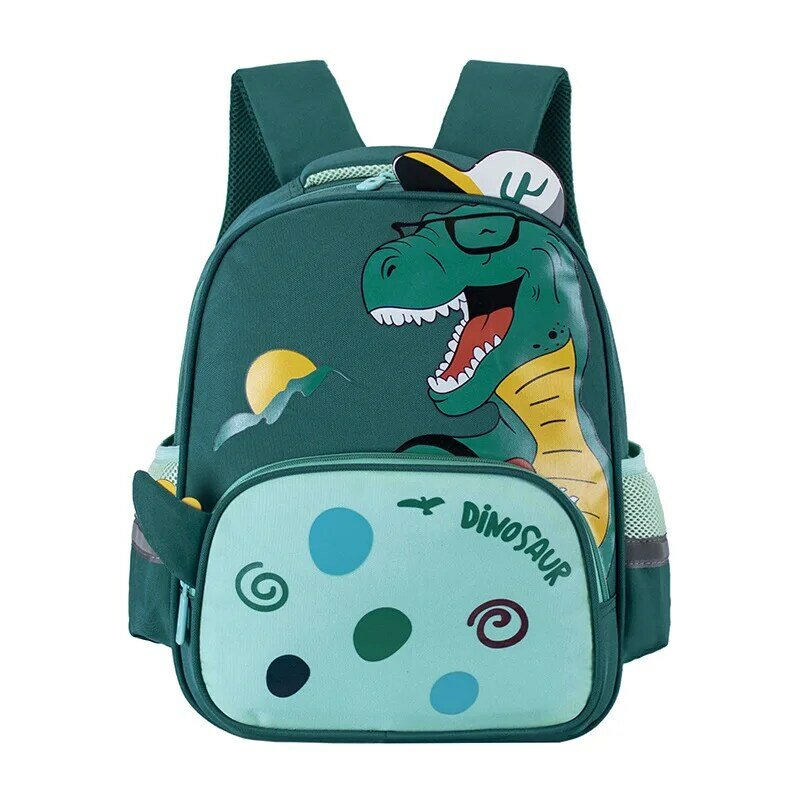Mochilas de dinossauro dos desenhos animados para crianças pré-escolares, Kindergarten School Bag, Baby Boys Satchel, 2 a 6 Anos Cute Schoolbag
