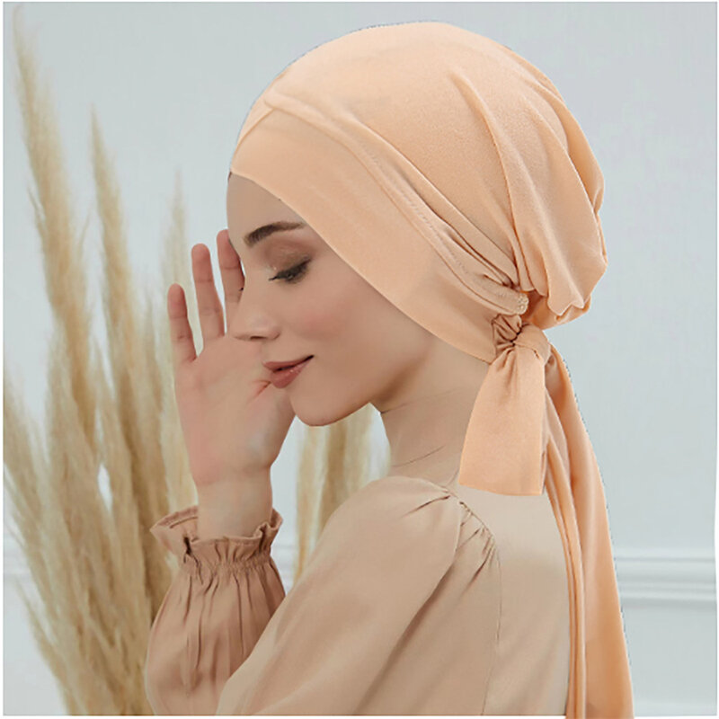 Женский головной убор, женский стиль, искусственная мусульманская хиджаб, головной убор, облегающий головной убор, головной убор, банданы, головной убор для женщин