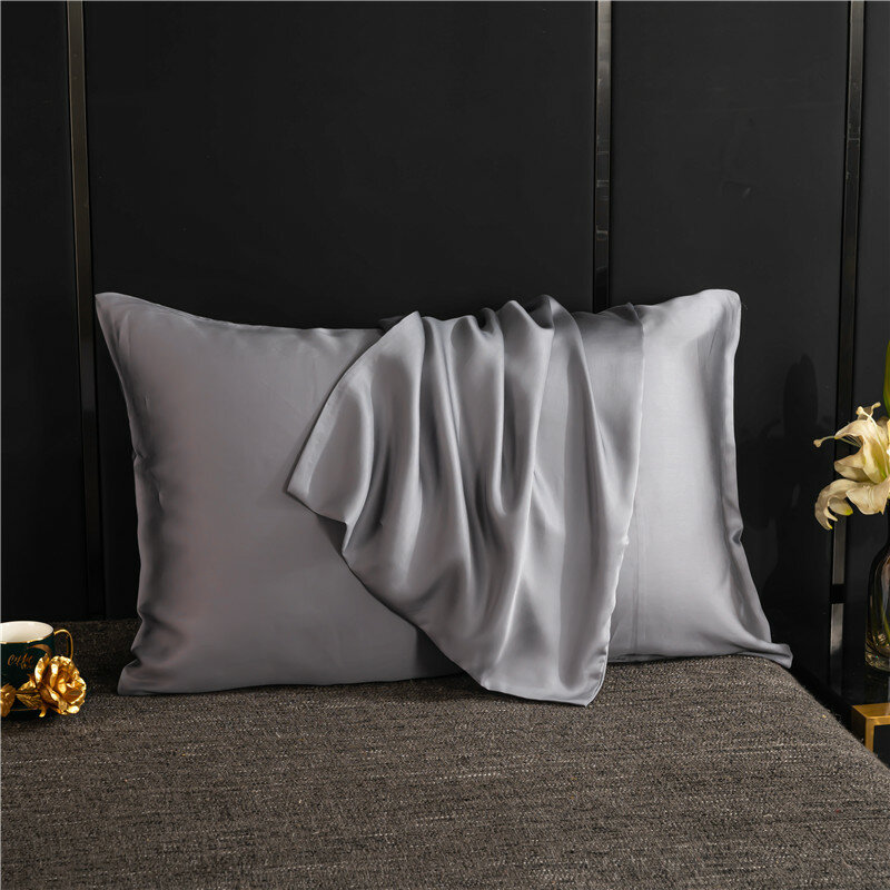 Natural Mulberry Silk Pillowcase High-Quality Pillowcase Cover Solid Color Envelope Pillow Cover Bedding Sleeping Cover Pillow