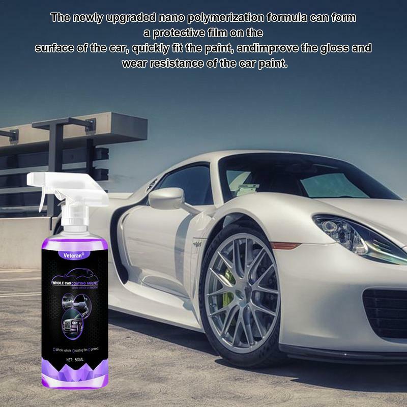 Środek powłoka samochodu w sprayu 500ml do powlekania ręcznego w sprayu automatycznie rozjaśnia płyn, wosk samochodowy zapewnia długotrwały wygląd skuterów