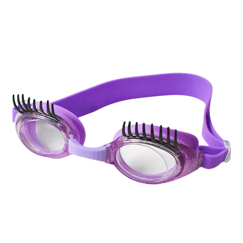 Gafas de natación para niños pequeños, accesorio de aprendizaje para piscina, ropa de dibujos animados, PC púrpura
