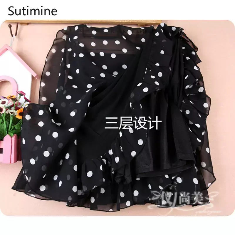 Summer Women Skirts Shorts High Waist Short Skirts Cute Sweet Girls Dance Mini Skirts Kawaii Light Black Skirts Korean Clothing