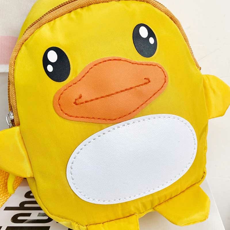 2-12 Years Children Fashion Outdoor Waterproof Shoulder Bag Kids Bags Cute Cartoon Duck Shape Versatile Chest Bags Toddler