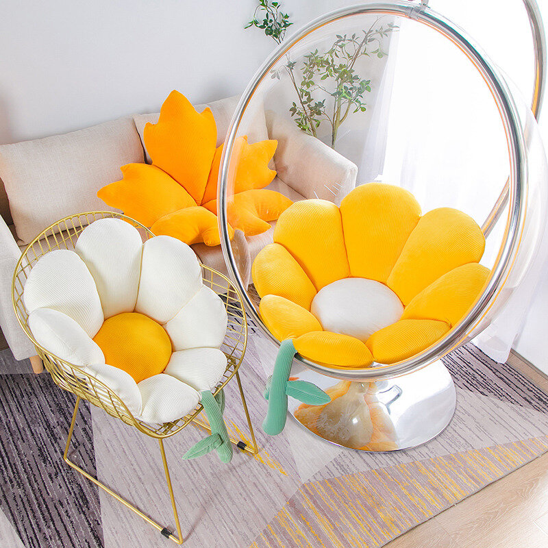 Kawaii kwiat z liści klonu poduszki biurowe urocze oparcie Ins stylowe pluszowa poduszka wypchana miękka poduszka na domowa dekoracja na sofę