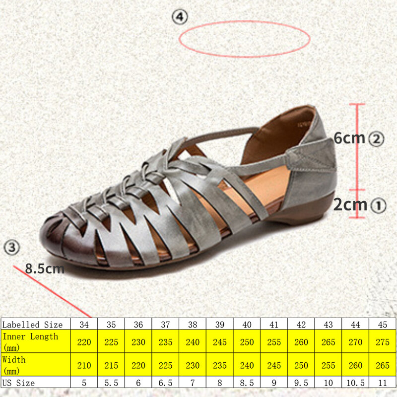 Koznoy-أحذية مطاطية من الجلد الطبيعي للنساء ، أحذية عتيقة ، مسطحة بخطاف الكاحل ، قابلة للتنفس ، كعب مكتنز ، نسج ، 2 * ، الصيف