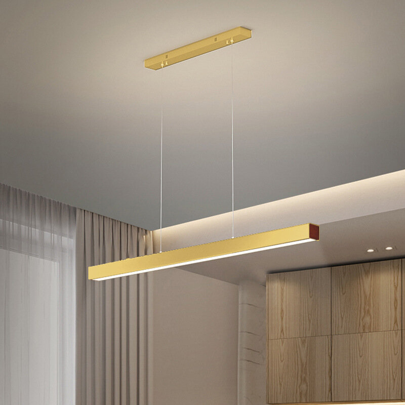 Nordic โลหะจี้ไฟ LED โมเดิร์นโคมไฟสำหรับห้องรับประทานอาหารห้องนั่งเล่นห้องครัว Office Shop Bar Cafe ยาวแขวนโคมไฟ