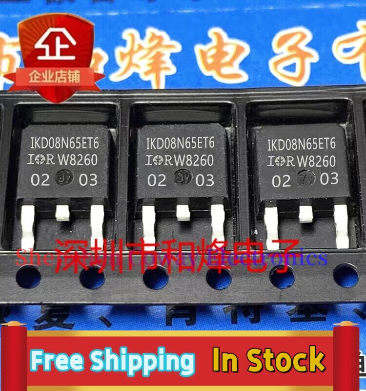 10PCS-30PCS  IKD08N65ET6  TO-252 MOS    In Stock Fast Shipping