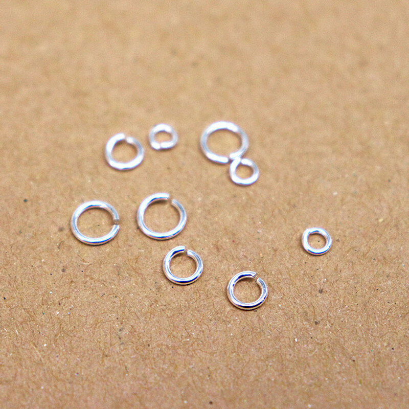 1 sztuka 925 Sterling Silver Jump Ring otwórz DIY tworzenia biżuterii komponenty dzielone pierścienie