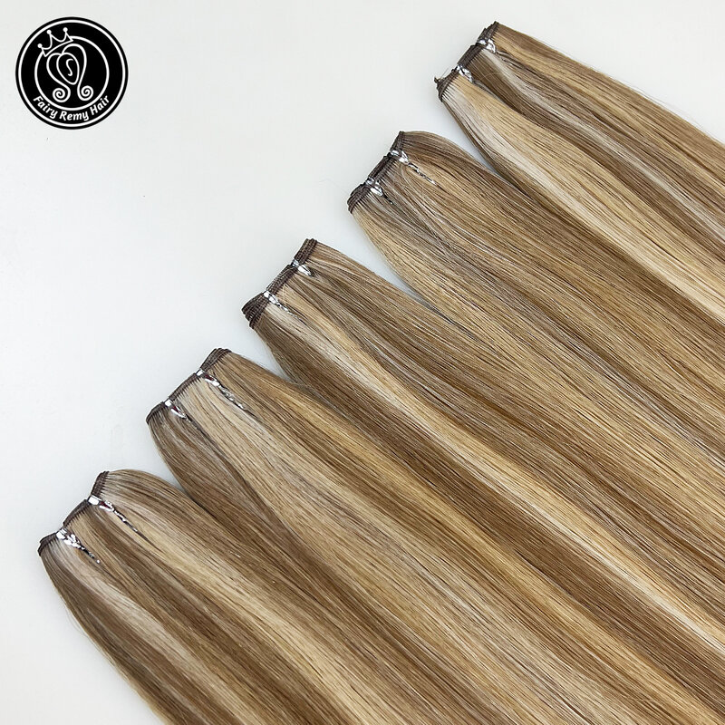 Fairy Remy Hair Genius Weft Remy Human Hair Extensions Natural Straight Hair Invisible Weft Hair 16-24 inches Flex Hair Weaves