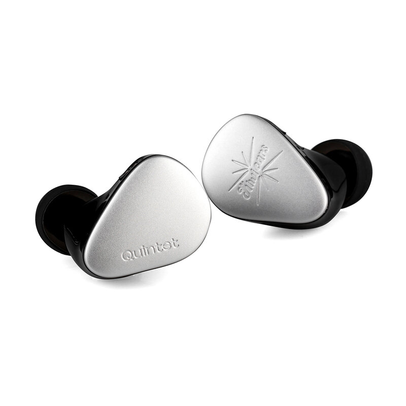 Kiwi Ears Kwintet 1dd 2ba + 1 Planar + 1 Pzt In-Ear Monitor Met Afneembare Verzilverde Koperen Kabel Voor Muzikant Audiofiel