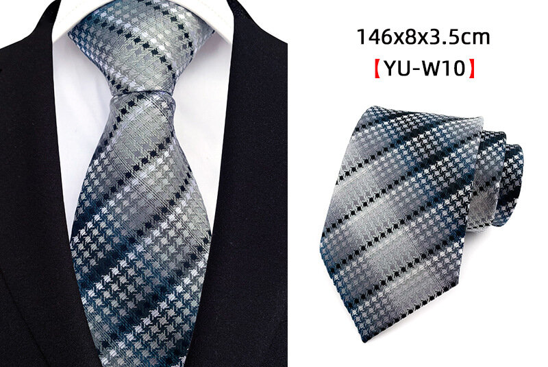 GUSLESON New Style 8cm Men's Paisley Tie Men's Formal Business Office Wedding Accessories Tie Men's Gift Party Deep purple Blue
