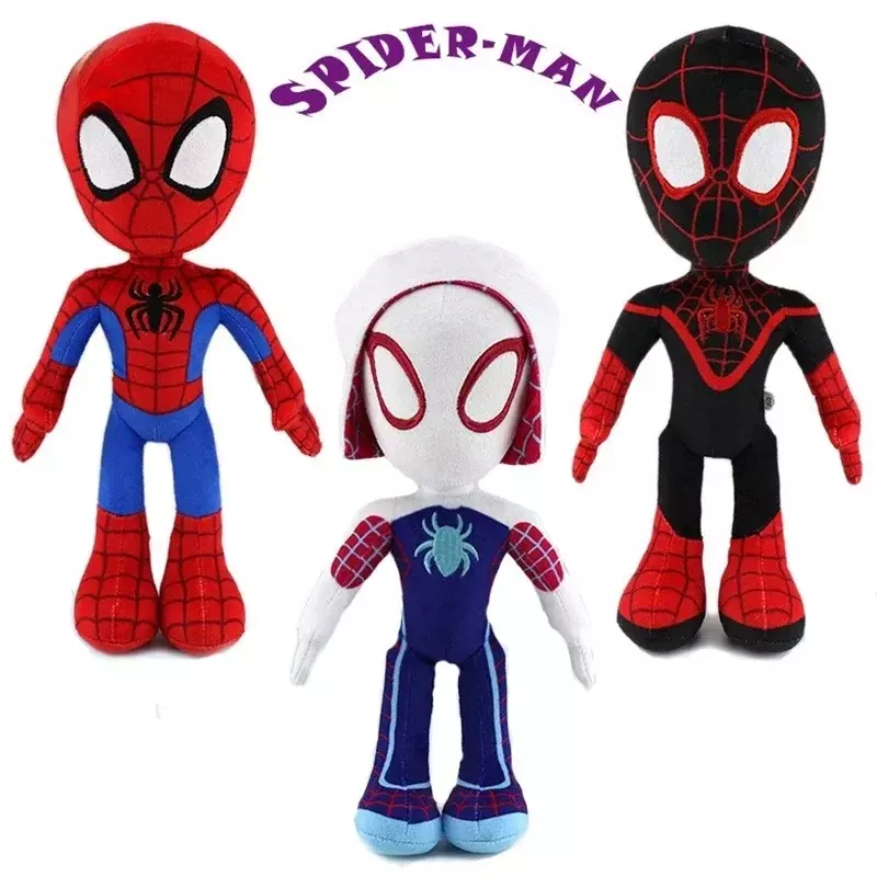 Jouets en peluche Marvel Avengers pour enfants, jouets animés, mesurost-Spider Light, Spiderk Hobby, jouets de Noël chauds, 33cm