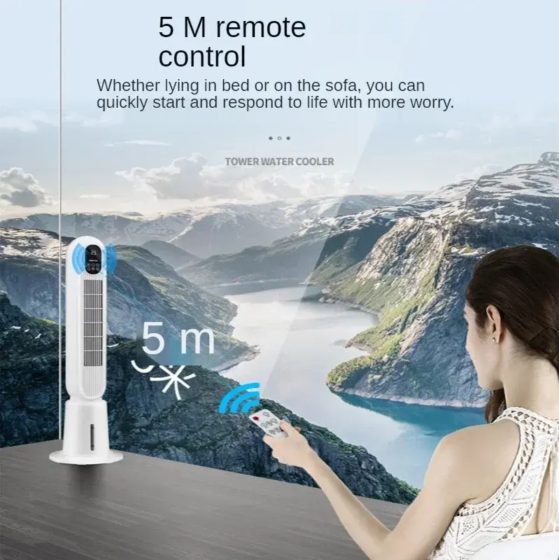 Ventilador de aire acondicionado portátil, unidad de refrigeración por agua, Vertical, 220V