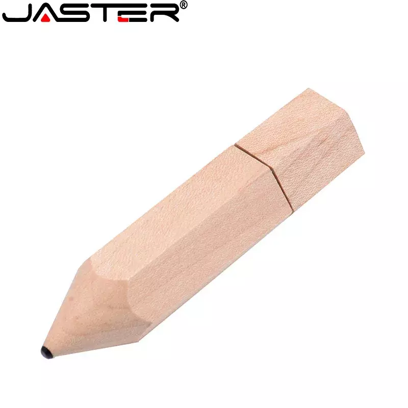 JASTER-Pendrive de madeira com logotipo personalizado, Pen Drive, Pen Drive, Memory Stick, Disco U, Presentes Criativos, Pendrive, 32GB, 64GB, 128 GB