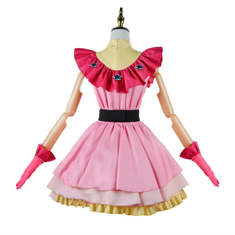 Anime oshi no ko ai hoshino cosplay kostüm kleid lolita rock rosa uniform hasen haarnadel halloween karneval party kleidung