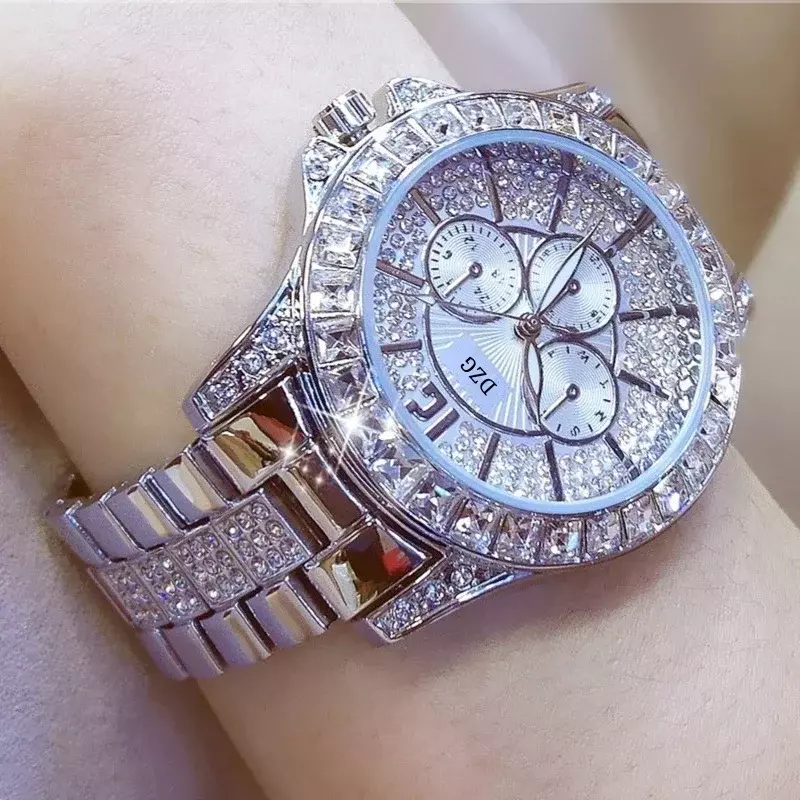 Часы наручные женские со стразами, модные брендовые повседневные с браслетом