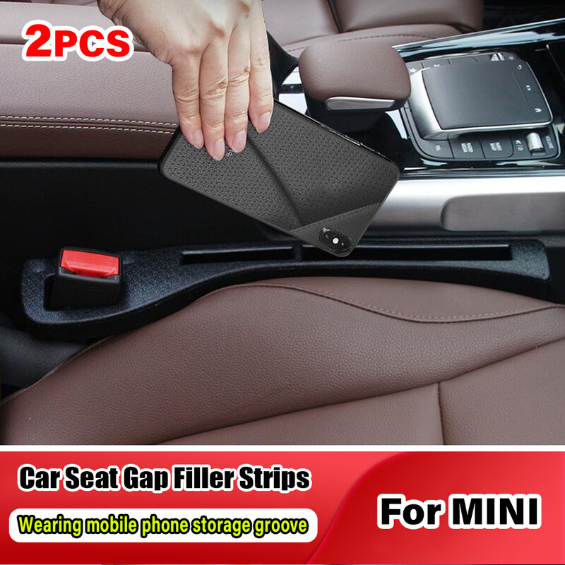 Car Seat Gap Filler PU Leather Soft Side Seam Plug Accessories For Bmw Mini Cooper One S Clubman R50 R53 R56 R60 F55 F56 R57 R58